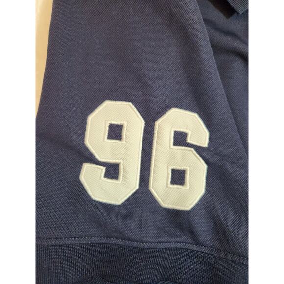 Under Armour Polo Shirt Mens Large Blue Short Sleeve Embroidered Athleisure - Picture 6 of 12